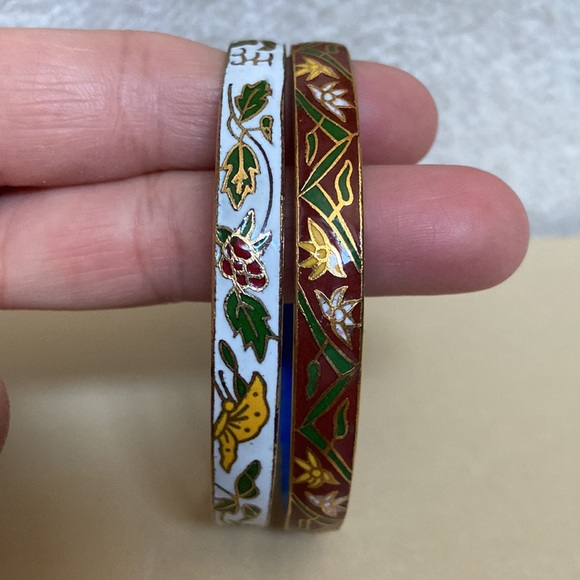 vintage cloisonné bangles - Picture 7 of 12